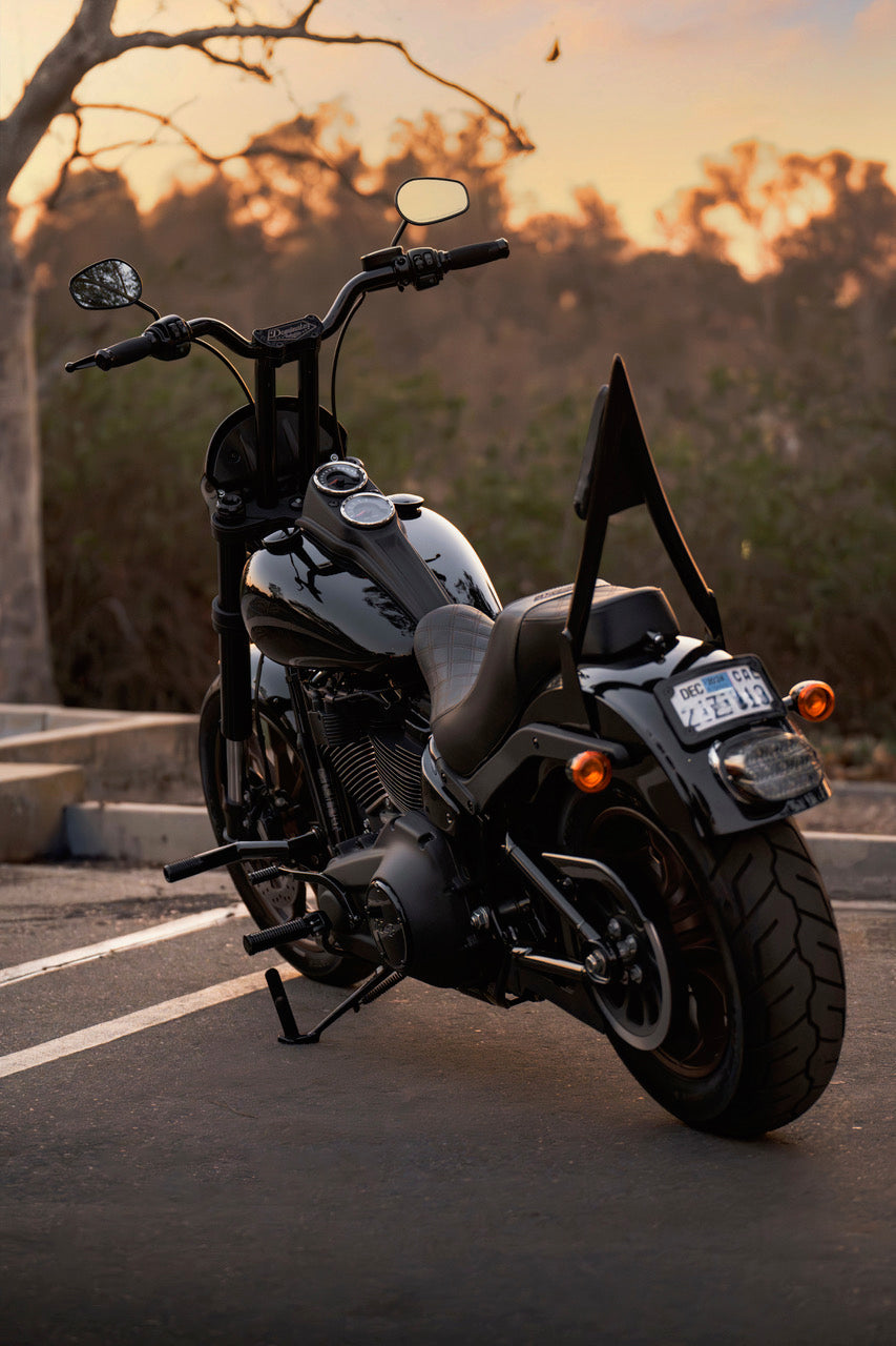 Big Daddy 1 1/2" Pullback Riser & 1 1/4" Low Bend Moto Bar Combination for 2020-2021 Low Rider S. (Gloss Black)