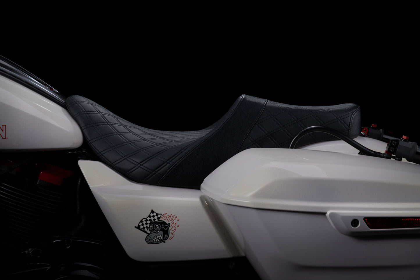 Standard Reach Double Diamond Stealth-Grip™ Premium 2-Up Saddle for the 2024-2026 Road Glide