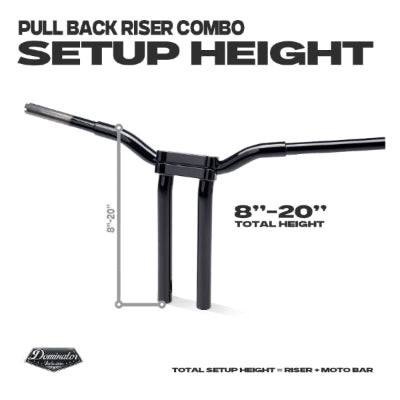 Mid Bend Big Daddy 1.5 Pullback Riser & Moto Bar Kit for 2025-2026 FAT BOY - (Classic Chrome)