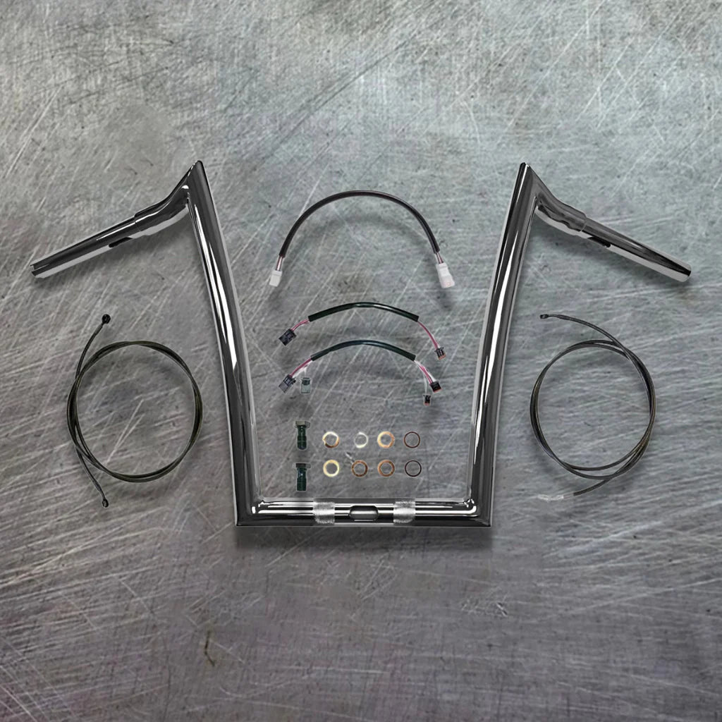 2014-2025 Freewheeler 10" Meathook Ape Complete All In One Kit (Classic Chrome)