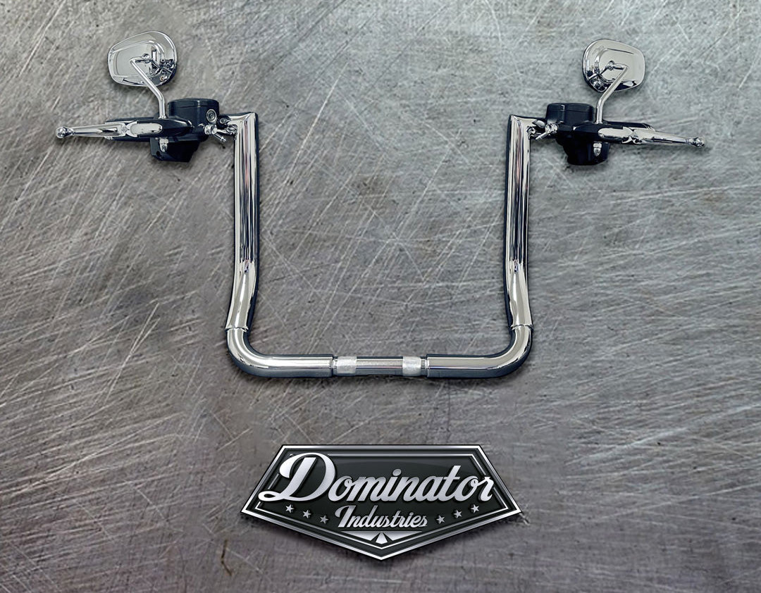 100% Plug In Ready 14" Big Daddy 1 ½" Miter Bagger Bars Fits 2014-2015 Models (Classic Chrome)