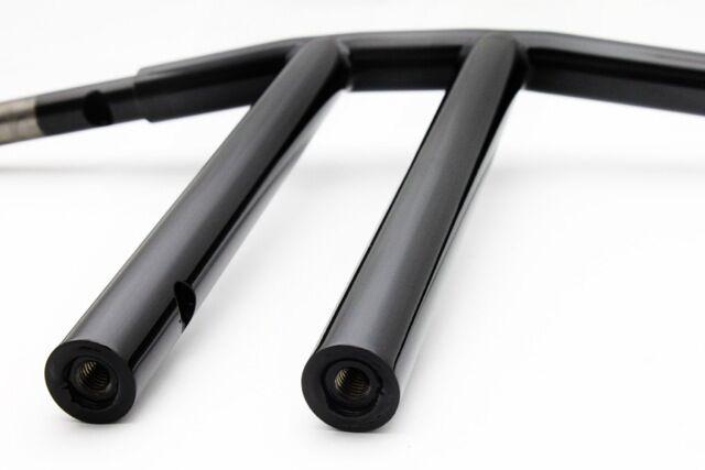 Club Style T-Bar, 1 1/4 Diameter, 10 Inch Rise, Gloss Black