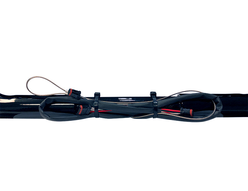 100% Plug & Play 12" Big Daddy 1 ½" Meathook Monkey Bagger Bars Black Fits 2014-2015 Models