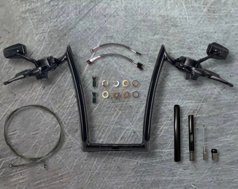 1.5 INCH! BIG DADDY MEATHOOK APE COMPLETE ALL IN ONE KIT FOR 2008-2013 ROAD KING CLASSIC (Classic Chrome)