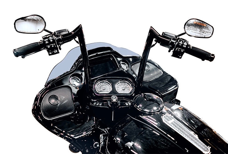 Pre-Wired 14 Meathook Apes for 2015-2023 Road Glide Models in Gloss Black | Dominator Industries