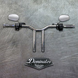 Pre-Wired 1.5" Diameter, Big Daddy MX T Bars for Road Glide 2015-2023 (Classic Chrome)