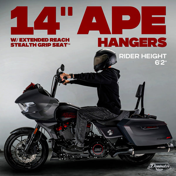2024-2026 Road Glide Only BIG DADDY 1 ½" MEATHOOK APES (Gloss Black)
