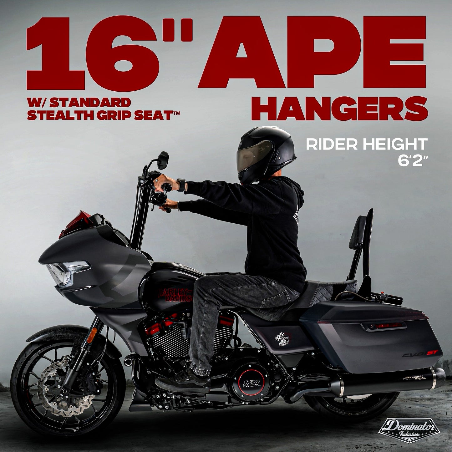 2024-2026 Road Glide Only BIG DADDY 1 ½" MEATHOOK APES (Gloss Black)