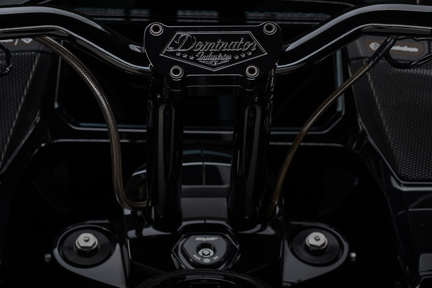 Big Daddy 1 1/2 Pullback Riser & Mid Bend Moto Bar Combination for 2023 CVO & 2024-2026 Road Glide Models (Gloss Black)