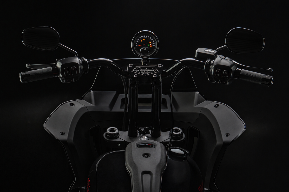 Low Bend Moto Bar & Big Daddy 1.5 Pullback Riser Kit for 2025-2026 LOW RIDER ST - (Gloss Black) Guaranteed In Stock
