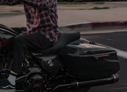 Standard Reach Double Diamond Stealth-Grip™ Premium 2-Up Saddle for the 2024-2026 Street Glide