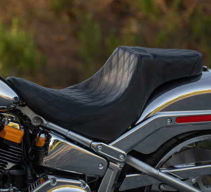 Double Diamond Stealth-Grip™ Premium 2-Up Saddles for 2018-2026 Fat Boy Models