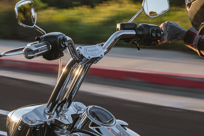Low Bend Big Daddy 1.5 Pullback Riser &  Moto Bar Kit for 2025-2026 FAT BOY -  (Classic Chrome)