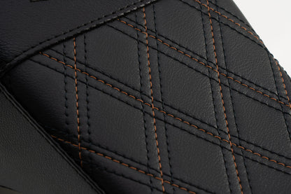 Bronze Stitch, Triple Diamond™, 2-Up Saddle & Diablo Sissy Bar with 100% Matching Triple Diamond™ Back Rest Pad! Fits 2020-2025 Low Rider S & ST