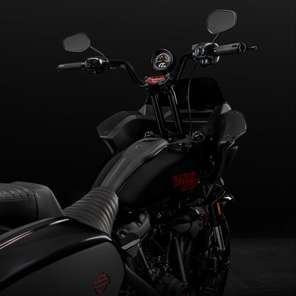 High Bend Moto Bar & Big Daddy 1.5 Pullback Riser Kit for 2024-2026 Road Glide (Gloss Black)