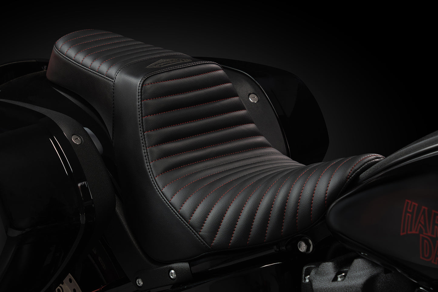 Red Stitch Tuck & Roll Stealth-Grip™ Premium 2-Up Saddle for 2020-2026 Low Rider S & ST