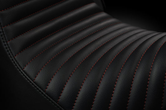 Red Stitch Tuck & Roll Stealth-Grip™ Premium 2-Up Saddle for 2020-2026 Low Rider S & ST