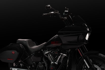 High Bend Moto Bar & Big Daddy 1.5 Pullback Riser Kit for 2024-2026 Road Glide (Gloss Black)