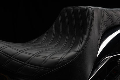 Stealth-Grip™ Premium 2-Up Double Diamond Saddles for 2018-2026 Fat Boy Models