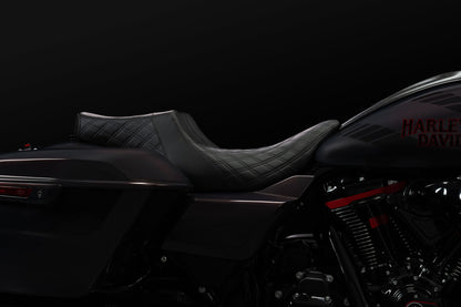 Standard Reach Double Diamond Stealth-Grip™ Premium 2-Up Saddle for the 2024-2026 Road Glide