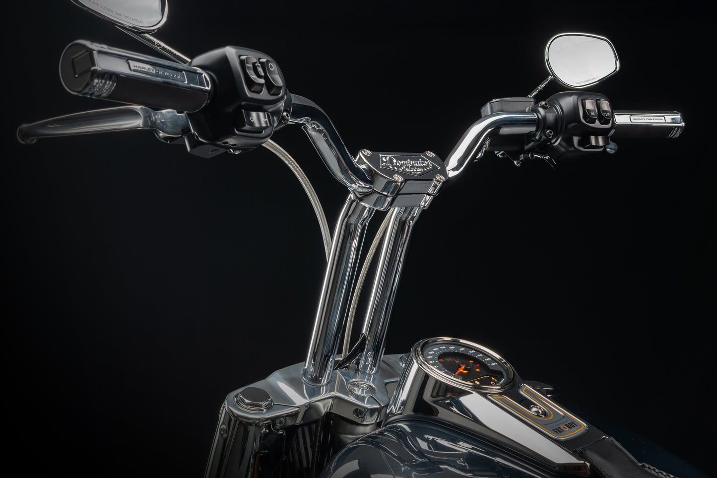 2025-2026 FAT BOY - Big Daddy 1.5 Pullback Riser & Low Bend Moto Bar Kit (Classic Chrome)