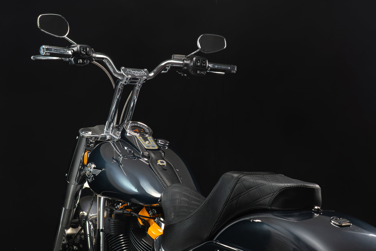 2025-2026 FAT BOY - Big Daddy 1.5 Pullback Riser & Low Bend Moto Bar Kit (Classic Chrome)