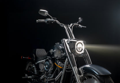 2025-2026 FAT BOY - Big Daddy 1.5 Pullback Riser & Low Bend Moto Bar Kit (Classic Chrome)