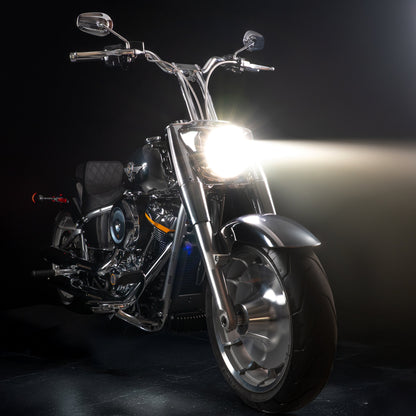 2025-2026 FAT BOY - Big Daddy 1.5 Pullback Riser & Low Bend Moto Bar Kit (Classic Chrome)