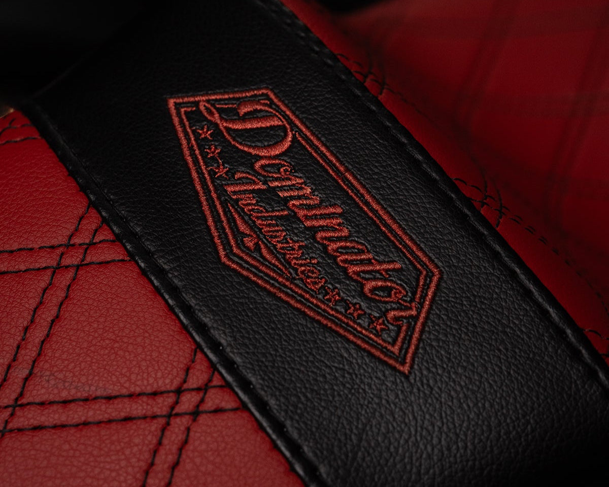 Red & Black Stealth-Grip™ Premium 2-Up Double Diamond Saddle for 2009-2023 Touring Models