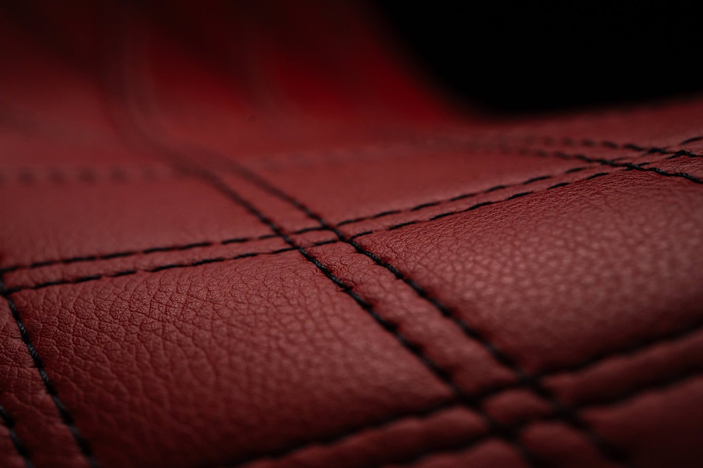 Red & Black Stealth-Grip™ Premium 2-Up Double Diamond Saddle for 2009-2023 Touring Models