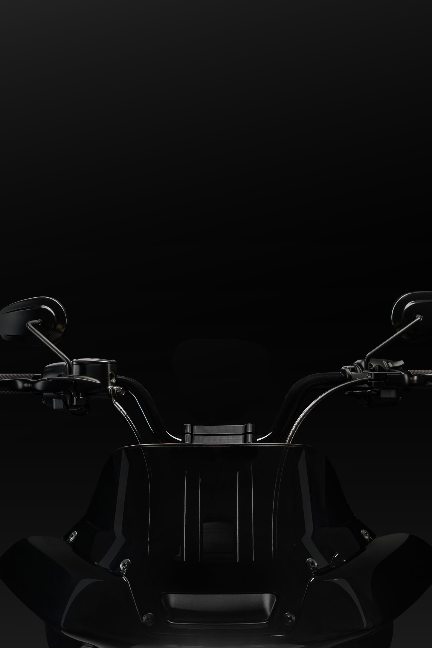 High Bend Moto Bar & Big Daddy 1.5 Pullback Riser Kit for 2024-2026 Road Glide (Gloss Black)