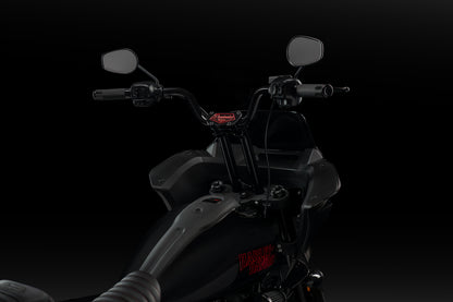 High Bend Moto Bar & Big Daddy 1.5 Pullback Riser Kit for 2024-2026 Road Glide (Gloss Black)