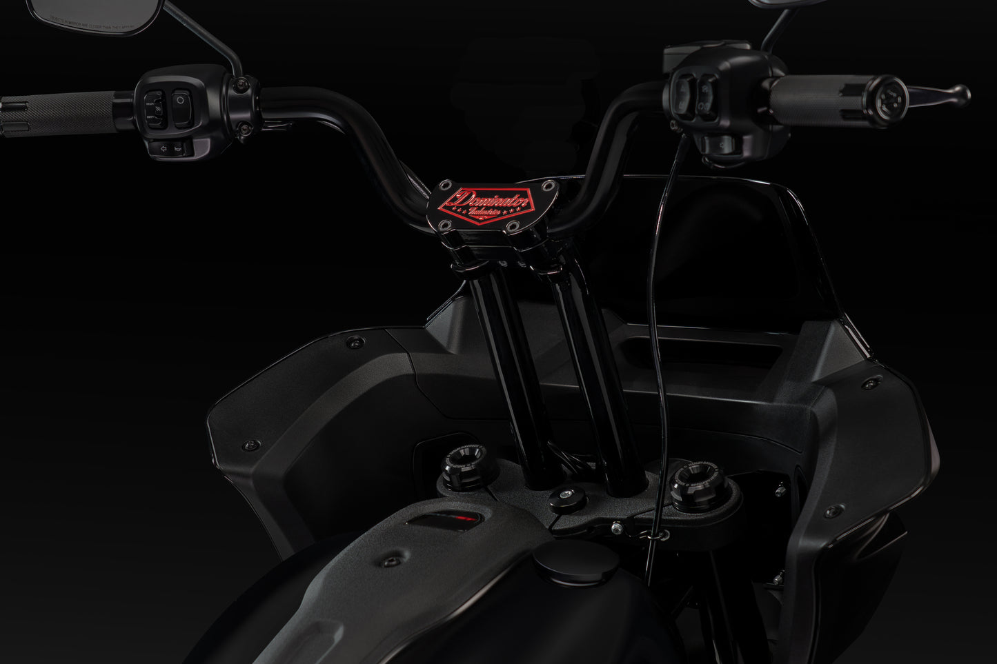 High Bend Moto Bar & Big Daddy 1.5 Pullback Riser Kit for 2024-2026 Road Glide (Gloss Black)