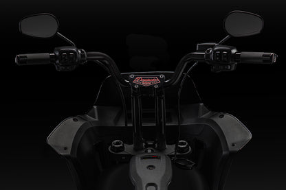 High Bend Moto Bar & Big Daddy 1.5 Pullback Riser Kit for 2024-2026 Road Glide (Gloss Black)