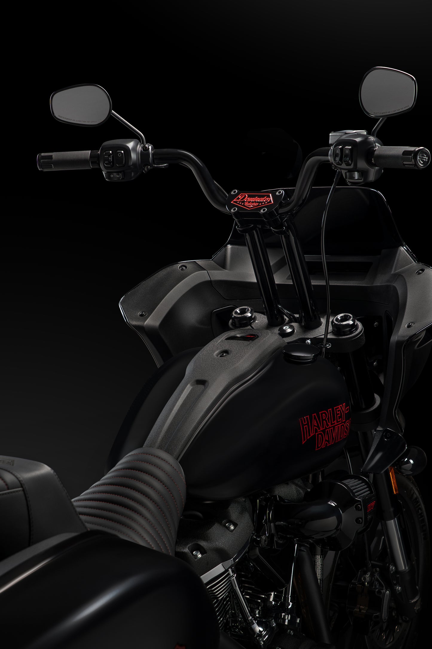 High Bend Moto Bar & Big Daddy 1.5 Pullback Riser Kit for 2024-2026 Road Glide (Gloss Black)