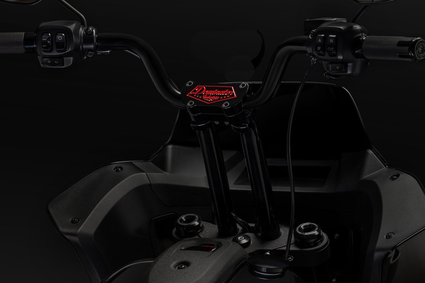 High Bend Moto Bar & Big Daddy 1.5 Pullback Riser Kit for 2024-2026 Road Glide (Gloss Black)