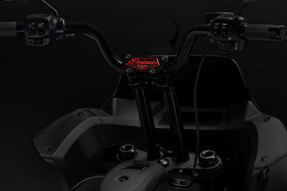 High Bend Moto Bar & Big Daddy 1.5 Pullback Riser Kit for 2024-2026 Road Glide (Gloss Black)