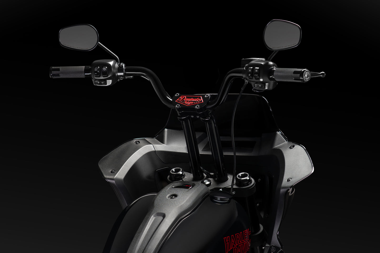 High Bend Moto Bar & Big Daddy 1.5 Pullback Riser Kit for 2024-2026 Road Glide (Gloss Black)