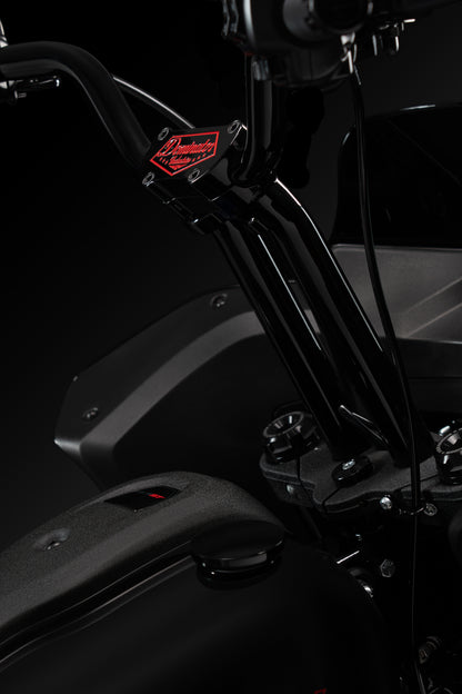 High Bend Moto Bar & Big Daddy 1.5 Pullback Riser Kit for 2024-2026 Road Glide (Gloss Black)