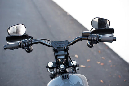 Pre-Wired Dominator Pullback Riser & 1 1/4" Moto Bar Combination for 2011-2024 Street Bob (Gloss Black)