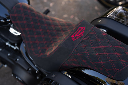 Signature Suede Premium 2-Up Double Diamond Saddle for the 2020-2026 Low Rider S & ST