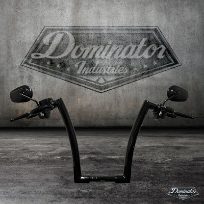 1996-2024 Miter Cut Ape Hanger Bars, 1 1/4 Inch Diameter (Gloss Black)