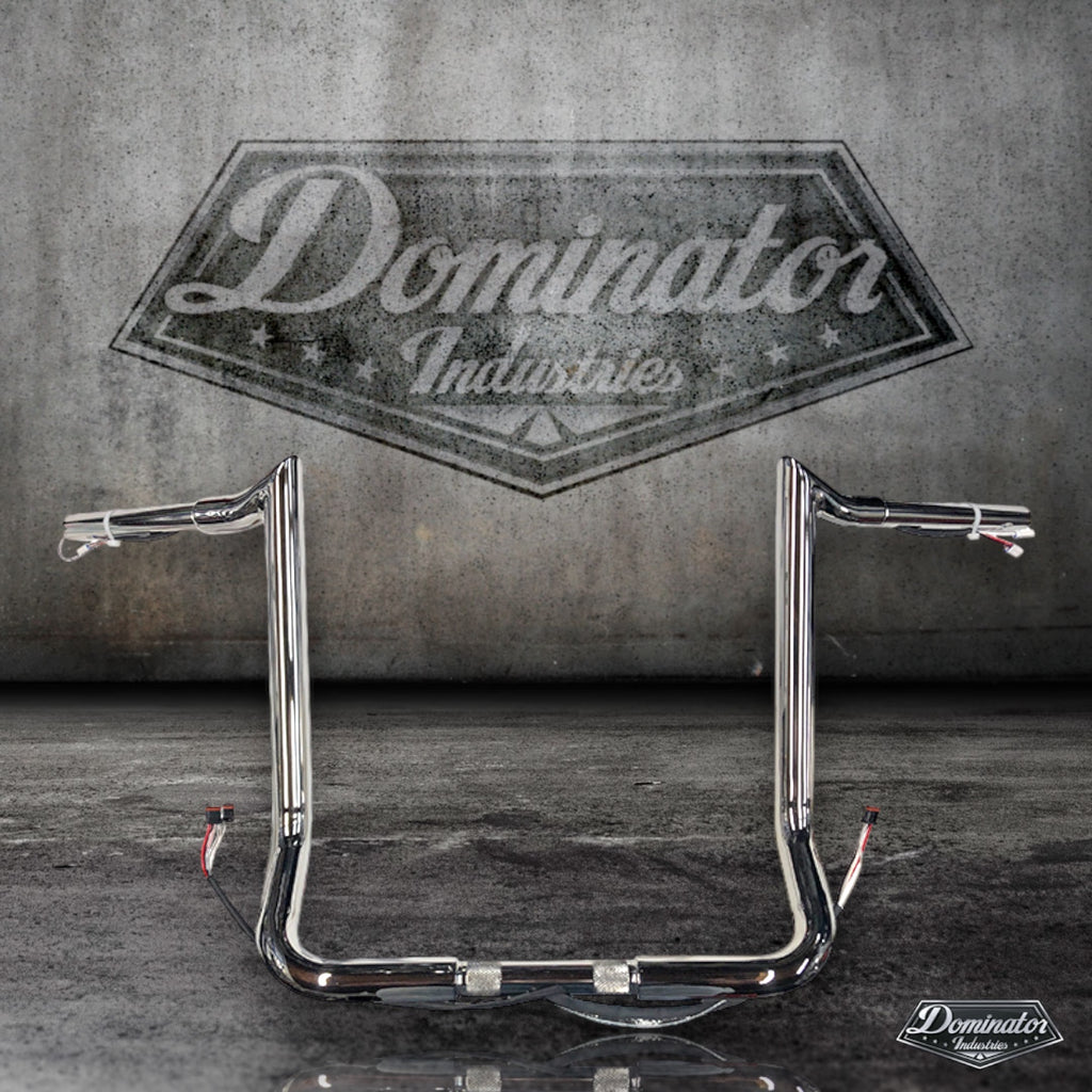 PRE-WIRED 1 1/4 Meathook Apes For 2014-2023 Street Glide (Chrome) Siz –  Dominator Industries