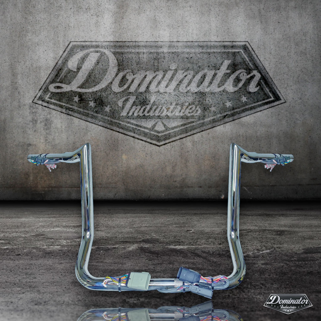 PREWIRED DOMINATOR INDUSTRIES 12” BLACK MEATHOOK APES FOR 2011  & NEWER SPORTSTER AND SOFTAIL MODELS : Automotive