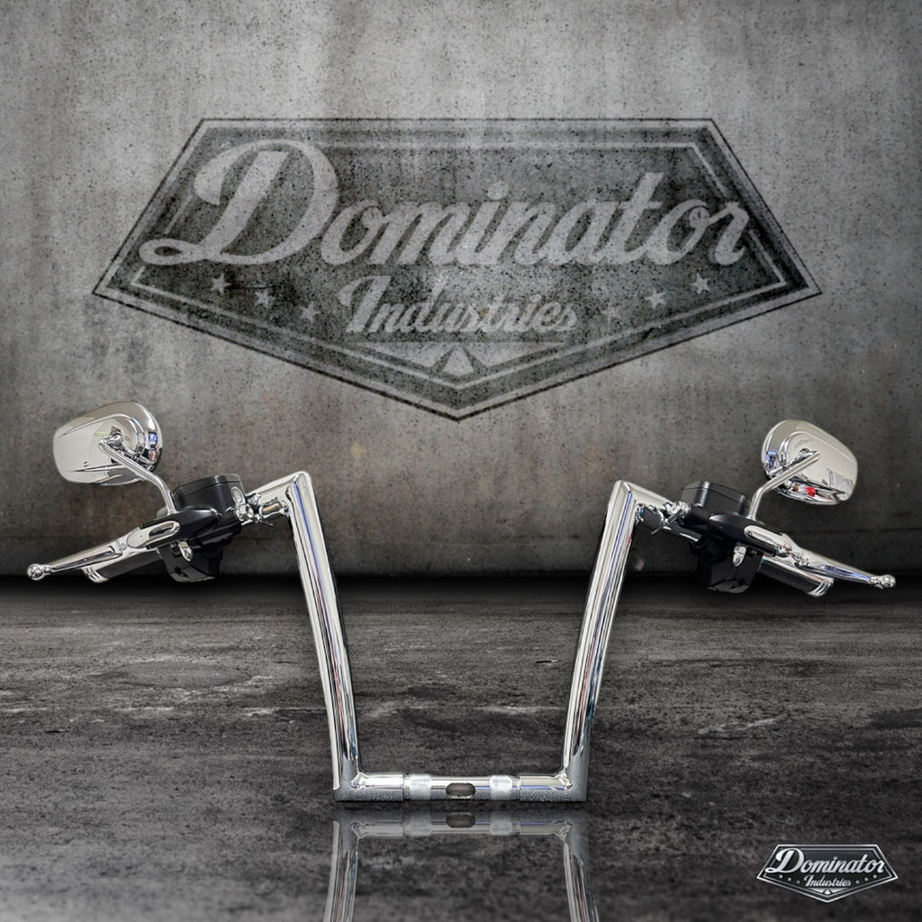 Pre-Wired 1.5 Big Daddy Miter Apes for 2015-2023 Road Glide in Classic Chrome | Road Glide Special & CVO | Dominator Industries