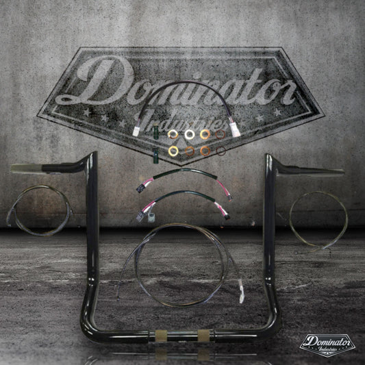 Meathook Ape Hanger for 2008-2013 Electra Glide/Ultra Complete All In One Kit (Gloss Black)