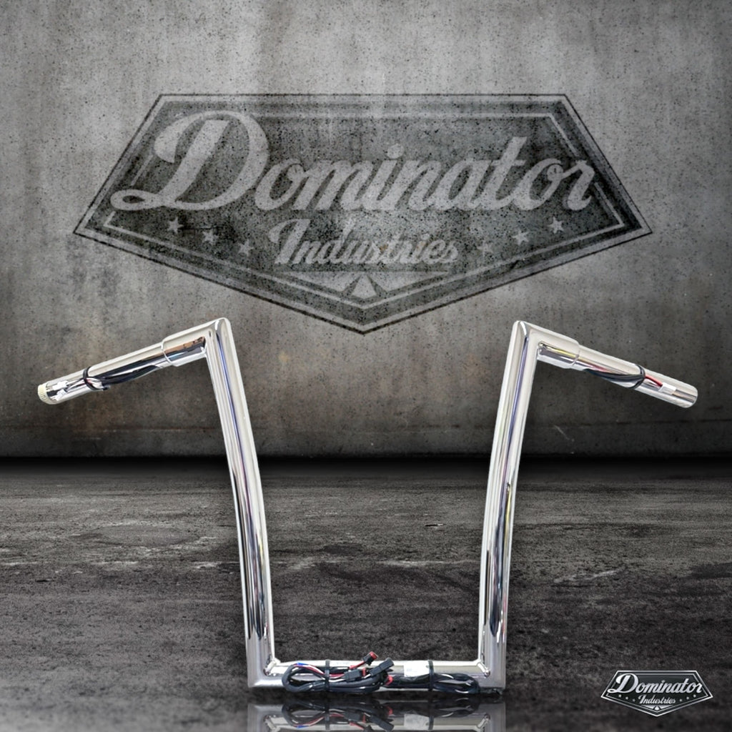 Prewired Miter Cut Apes for 2013-2023 Harley Softail Breakout in Gloss Black | Dominator Industries