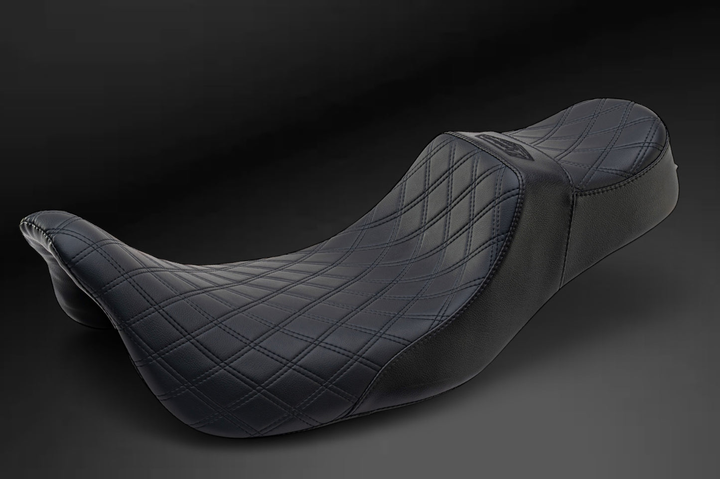 Extended Reach 2-Up Double Diamond Stealth-Grip™ Premium Saddles for 2009-2023 Harley Davidson Touring Models