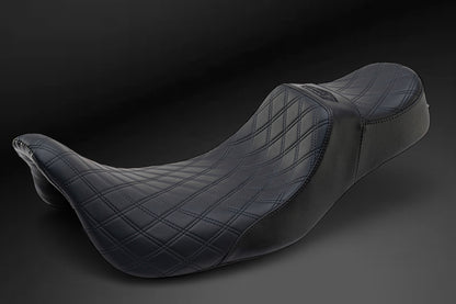 Extended Reach 2-Up Double Diamond Stealth-Grip™ Premium Saddles for 2009-2023 Harley Davidson Touring Models