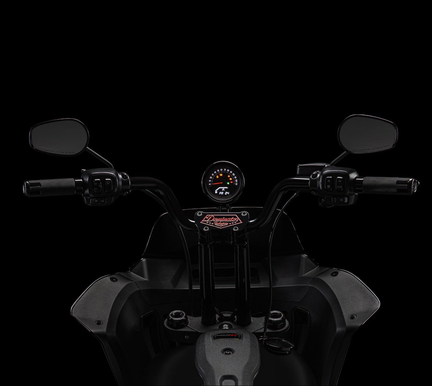 High Bend Moto Bar & Big Daddy 1.5 Pullback Riser Kit for 2024-2026 Road Glide (Gloss Black)